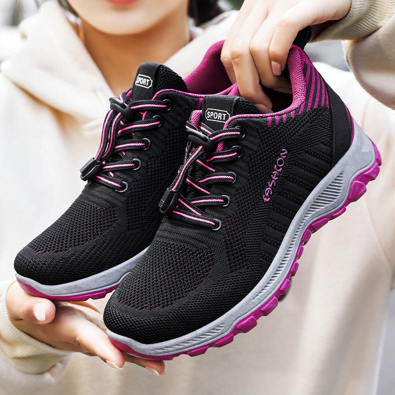 Herren nan multifunktionaler Strick-Sportschuh mit Schnellzug-Schnürung, stoßdämpfender EVA-Zwischensohle und griffiger Trailaußensohle Shop Nory
