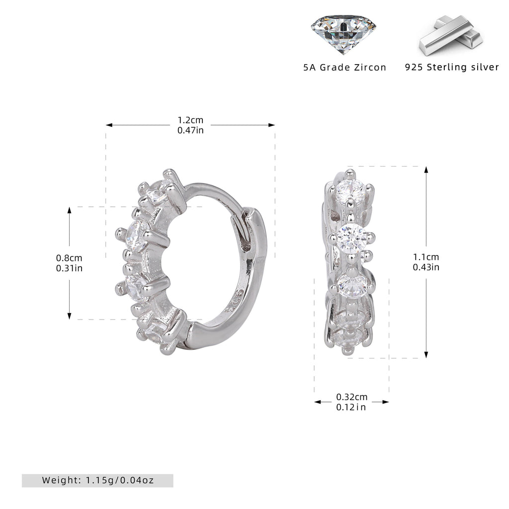 Damen Creolen Ohrringe mit funkelnden Zirkonsteinen und elegantem Design Shop Nory