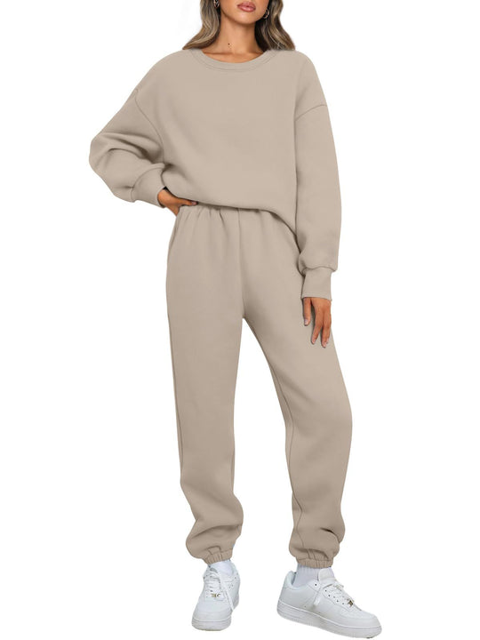 Damen nan gemütliches zweiteiliges Lounge-Set aus French-Terry mit Oversize-Sweatshirt und taillierter Jogginghose Shop Nory