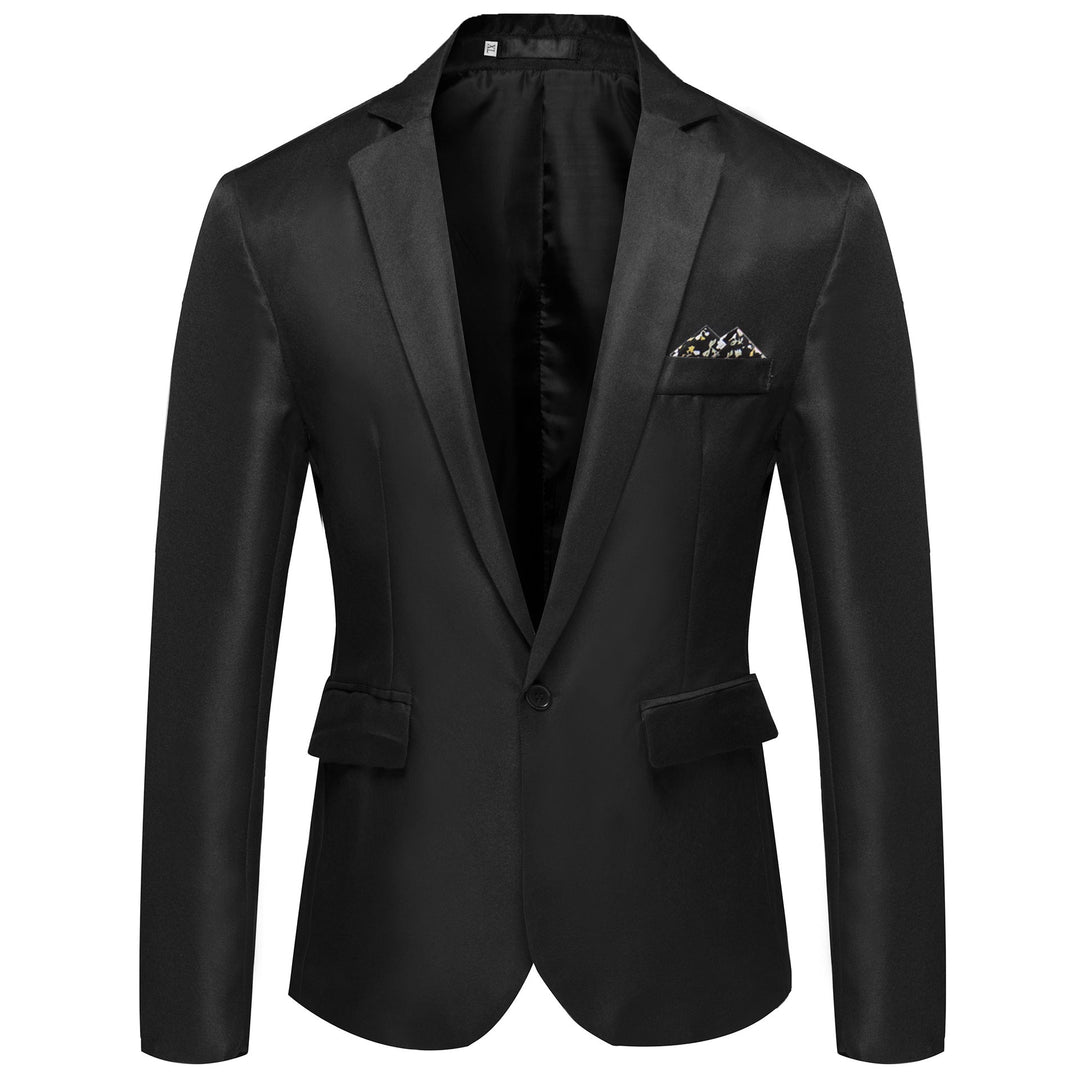 Herren modischer und eleganter Anzugjacke mit satiniertem Finish