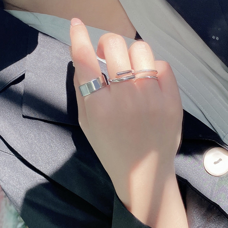 Damen Offener Ring mit kunstvollem Blattdesign Shop Nory