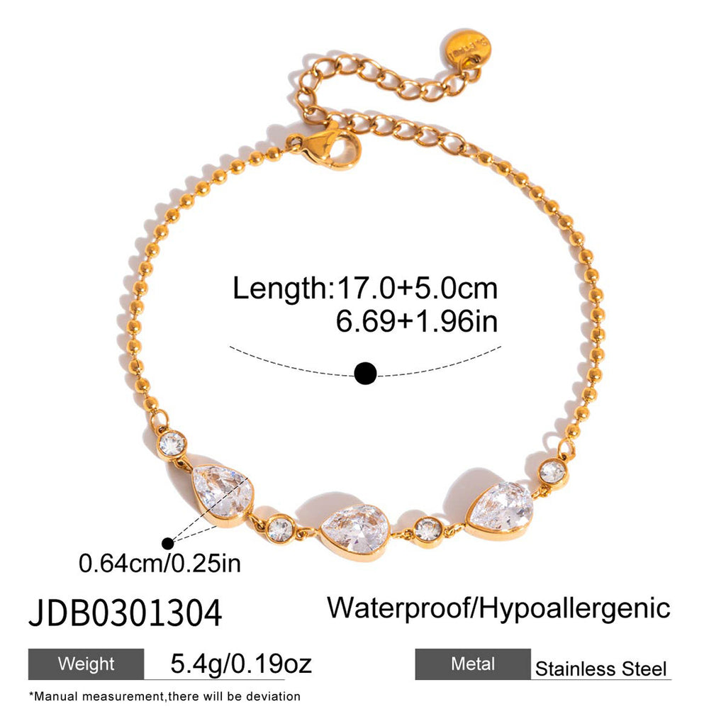 Damen Armband mit funkelnden Zirkonia und verstellbarem Verschluss Shop Nory