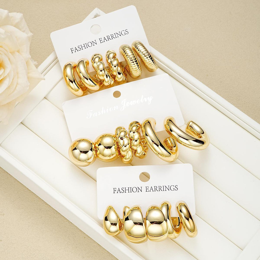 Damen Ohrstecker Set mit modernen, stilvollen Designs Shop Nory