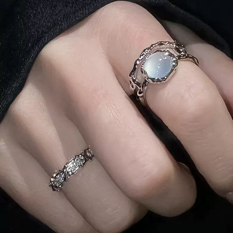 Damen Ring-Set mit eleganten Perlen und funkelnden Akzenten Shop Nory