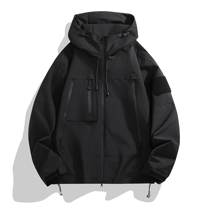 Damen Technische Outdoor-Jacke mit Verstellbarem Kapuzensystem und Multifunktionalen Taschen