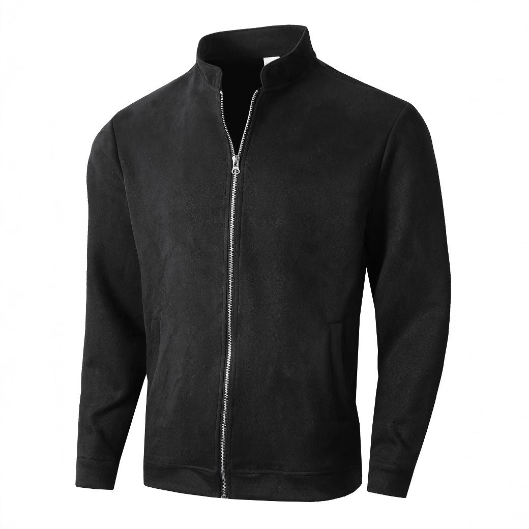 Herren Fleecejacke mit modernem Stehkragen und weichem Innenfutter
