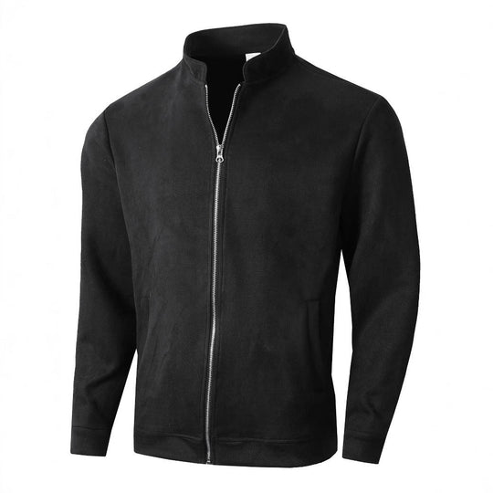 Herren Fleecejacke mit modernem Stehkragen und weichem Innenfutter