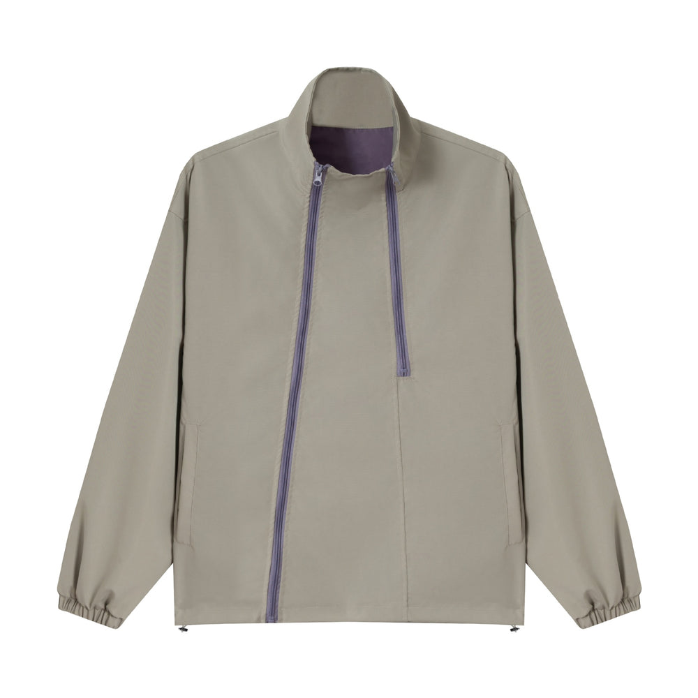 Unisex Weit geschnittene Funktionsjacke mit Doppelreißverschluss, hohem Stehkragen und Zubehör‑Set Shop Nory
