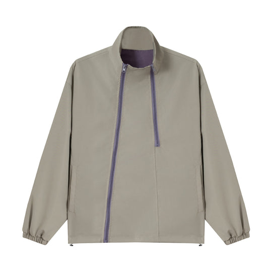 Unisex Weit geschnittene Funktionsjacke mit Doppelreißverschluss, hohem Stehkragen und Zubehör‑Set Shop Nory