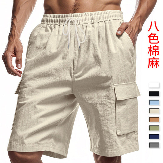 Herren Cargo-Shorts mit mehreren praktischen Taschen und elastischem Bund