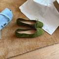 Damen Ballerinas aus weichem Wildleder mit modischem Schleifendetail