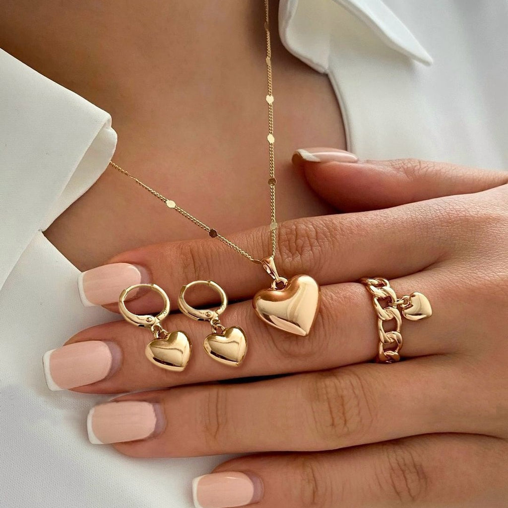 Damen Schmuckset mit Herzen und eleganten Akzenten Shop Nory