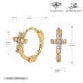 Damen Ohrhänger mit funkelndem Kreuzdesign aus 925 Sterling Silber Shop Nory