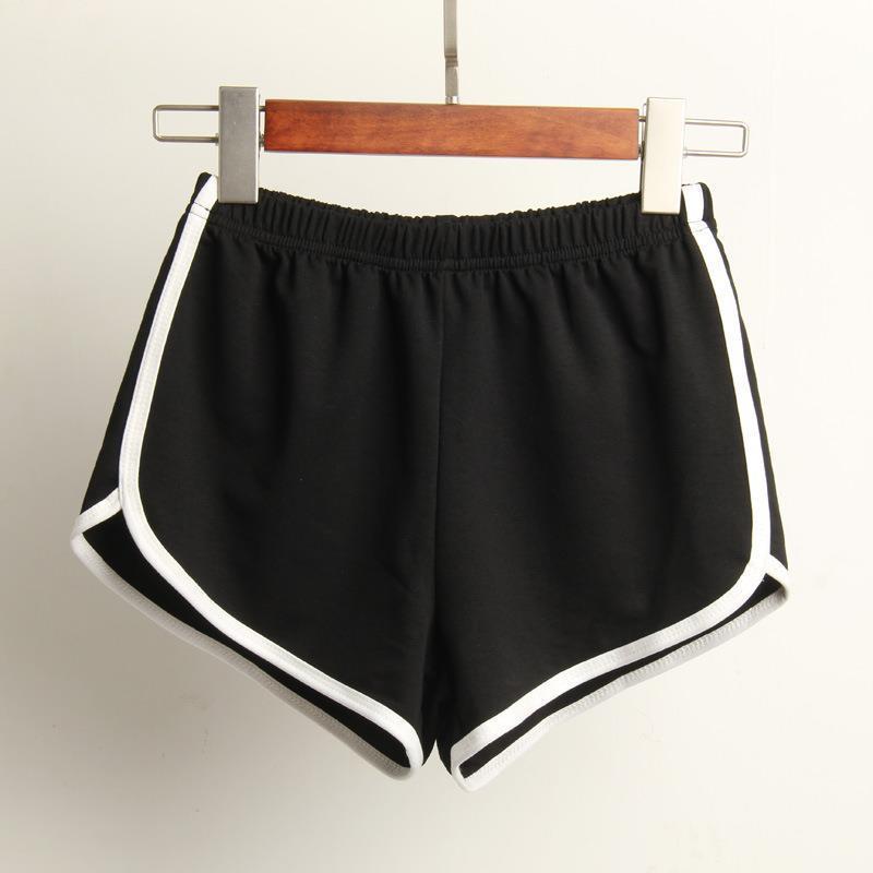 Damen Sportliche Shorts mit elastischem Bund und Kontraststreifen