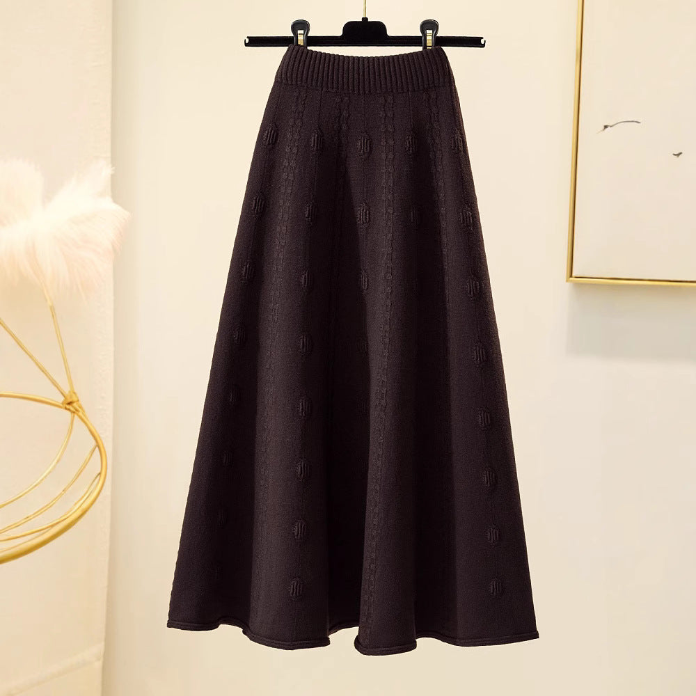 Damen Eleganter, luftiger Maxirock mit Rippstruktur Shop Nory