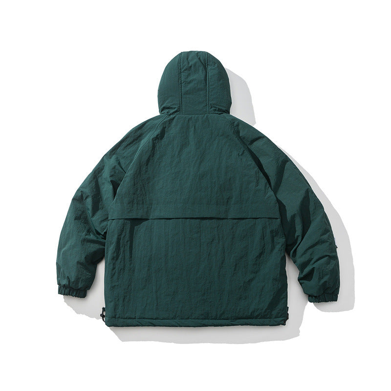 Unisex Oversized leicht wattierte Ripstop-Kapuzenjacke mit verdecktem Zwei-Wege-Reißverschluss Shop Nory