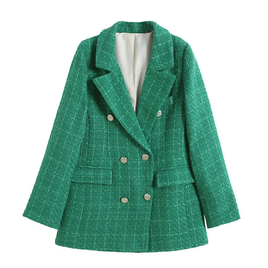 Damen Doppelt-knöpfige Blazerjacke