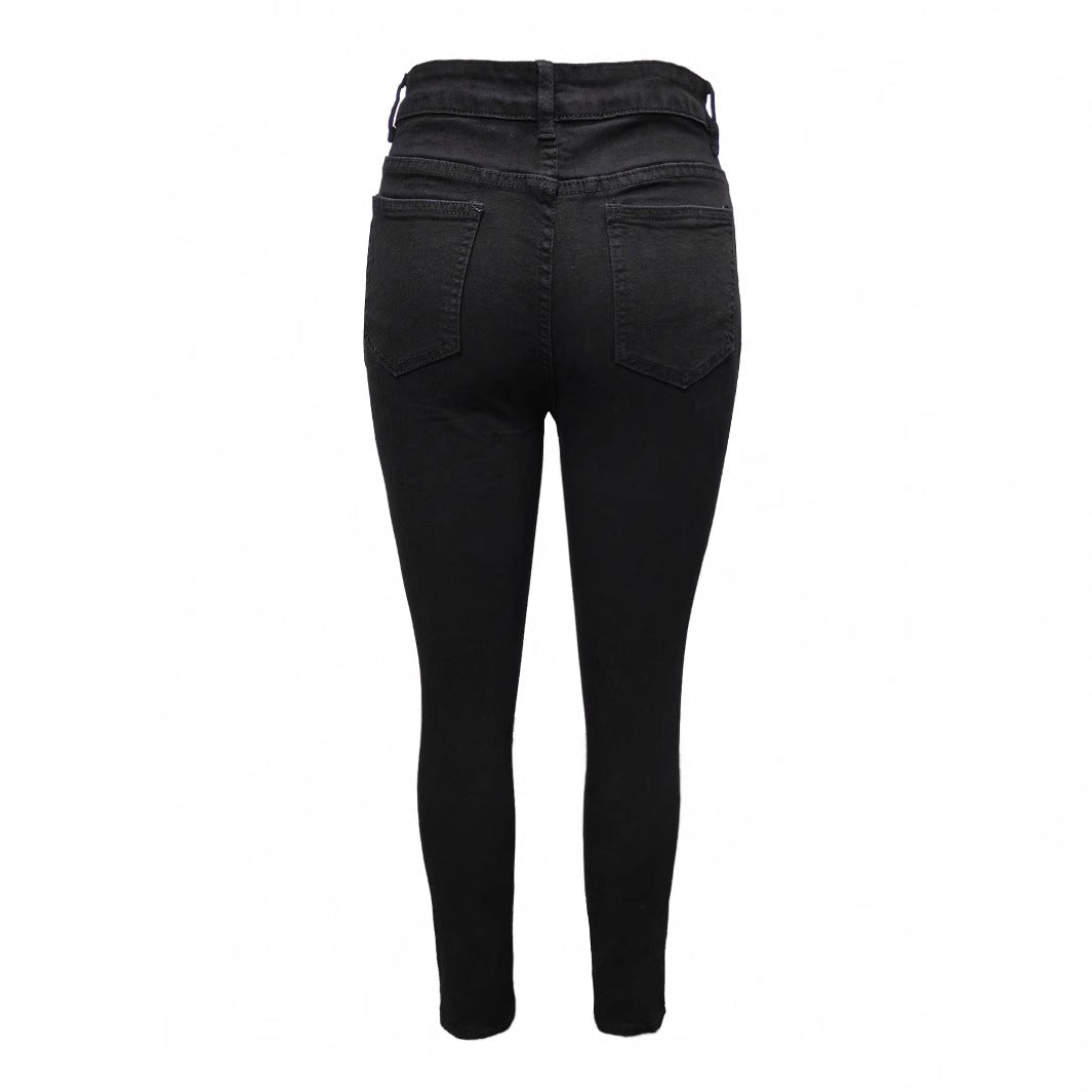 Damen Taillenbetonte Superstretch-Jeans mit ausgefransten Cutouts und Sculpting-Bund Shop Nory