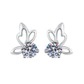 Damen Ohrstecker mit floralem Design und funkelndem Kristall Shop Nory