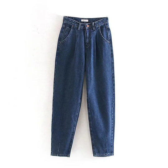 Damen Hochtaillierte Tapered‑Hose mit vorn gelegten Bundfalten und legerer Passform Shop Nory