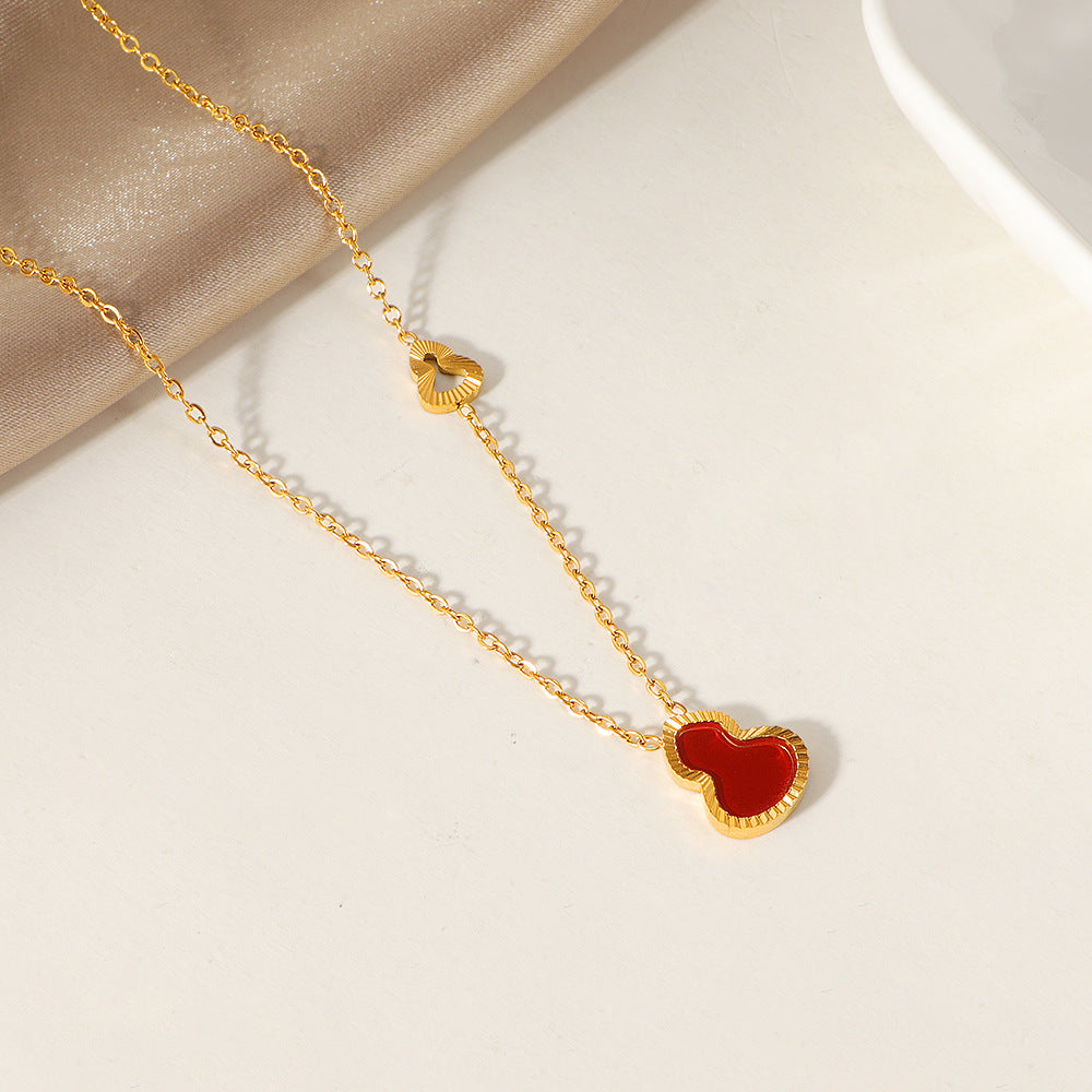 Damen Elegante Edelstein Anhänger Halskette Shop Nory