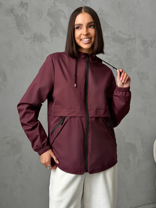 Damen leichte Windbreaker Jacke