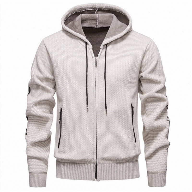 Herren Sportliche Kapuzenjacke mit innovativem Materialmix