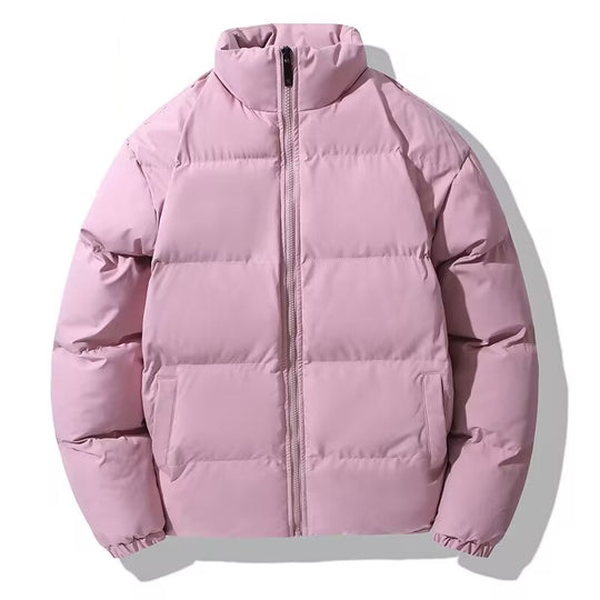 Damen Kurz geschnittene Thermo-Pufferjacke mit Stehkragen und minimalistischer Zipperfront Shop Nory