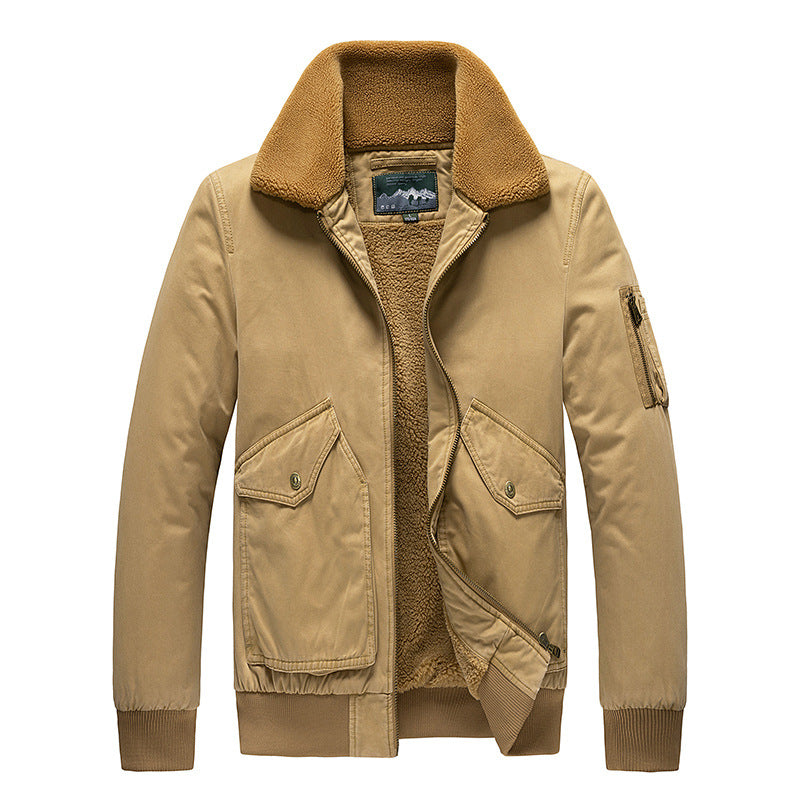 Herren Thermo-Bomberjacke im Aviator-Stil mit Teddyfutter und aufgesetzten Klappentaschen Shop Nory