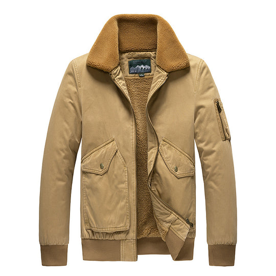 Herren Thermo-Bomberjacke im Aviator-Stil mit Teddyfutter und aufgesetzten Klappentaschen Shop Nory