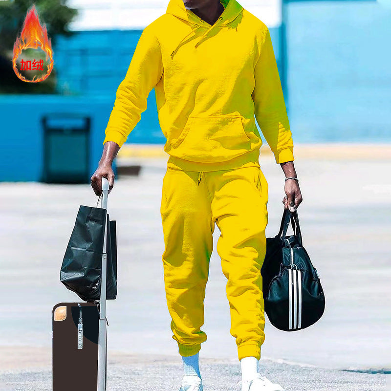 Herren lässiges Freizeit-Set mit Kapuzenpullover und Jogginghose