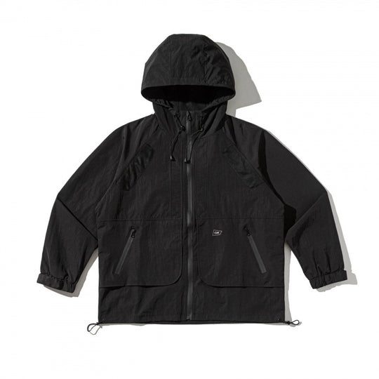 Unisex Technische Oversize-Kapuzenjacke mit Mesh-Belüftungszonen, Reißverschluss und Tunnelzug Shop Nory