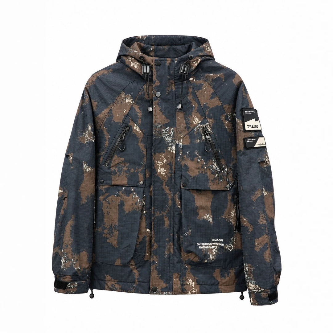 Herren Technischer Camouflage-Parka mit Kapuze und Ripstop-Außenmaterial Shop Nory