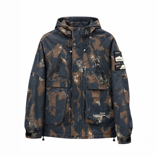 Herren Technischer Camouflage-Parka mit Kapuze und Ripstop-Außenmaterial Shop Nory
