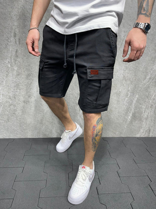 Herren Cargo-Shorts mit praktischen Seitentaschen und verstellbarem Gummizug Shopnory