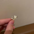 Damen Offener Ring mit floralem Design und Zirkonia-Details Shop Nory