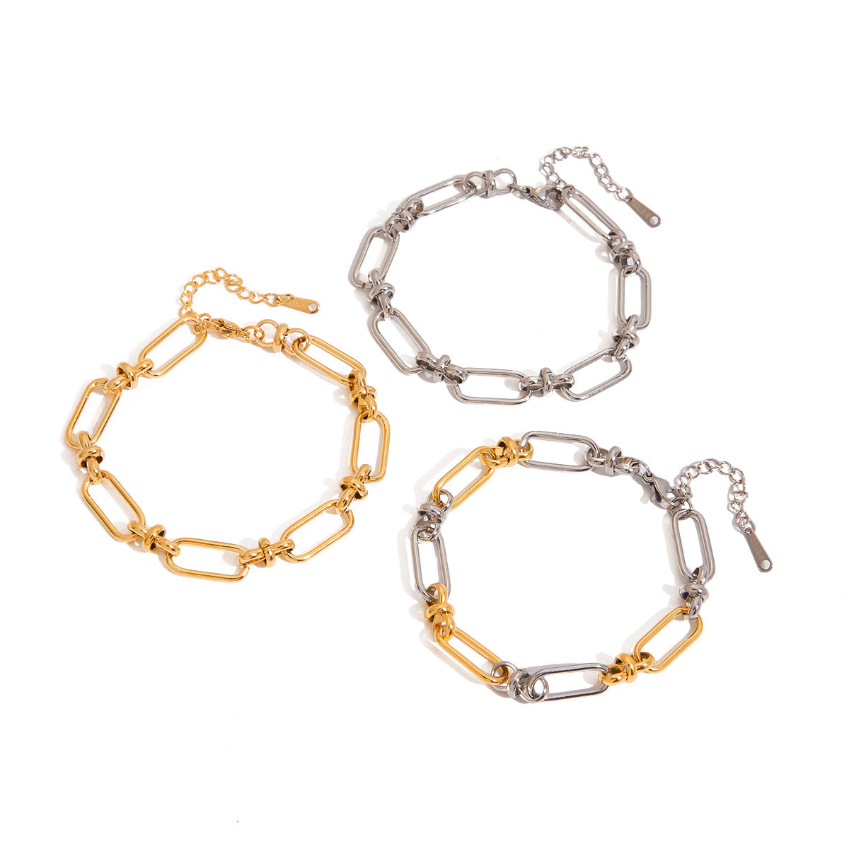 Damen Elegantes und zeitloses Armband mit modernem Gliederdesign Shop Nory