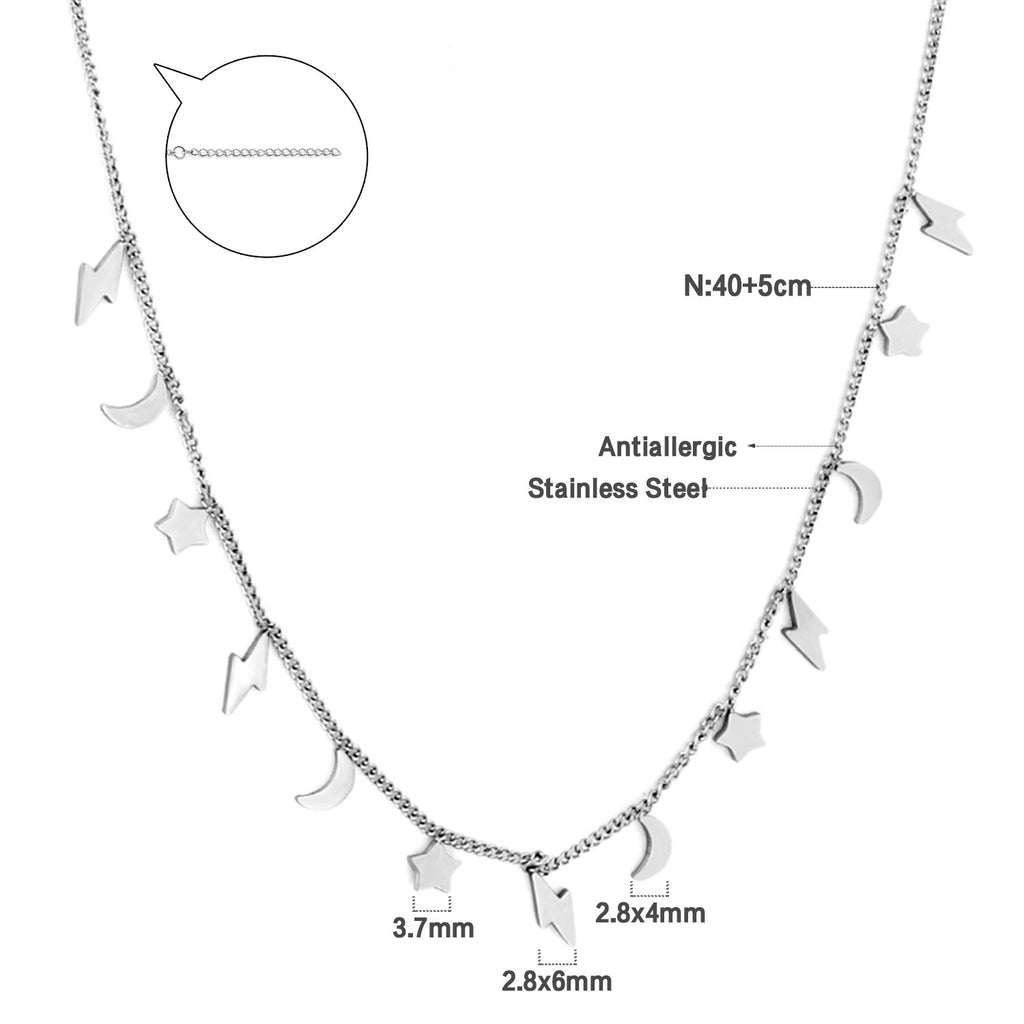 Damen elegante Goldplattierte Halskette mit geometrischen Anhängern Shop Nory
