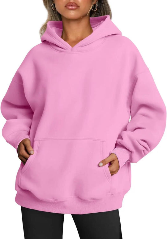 Damen nan oversized Kapuzenpullover mit verlängerter Silhouette und Kängurutasche Shop Nory