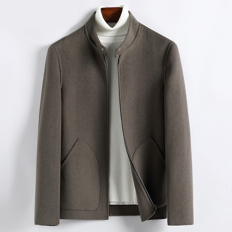 Herren Elegante Kurzjacke aus Wollmix mit Stehkragen, verdecktem Reißverschluss und konturierten Eingrifftaschen Shop Nory