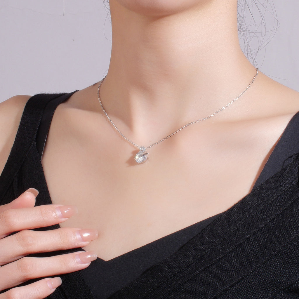 Damen Halskette mit eleganter Schwanenansicht Shop Nory