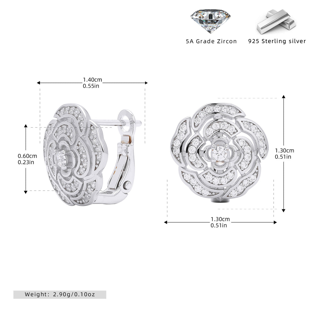 Damen Ohrhänger im floralen Design aus 925 Sterling Silber Shop Nory