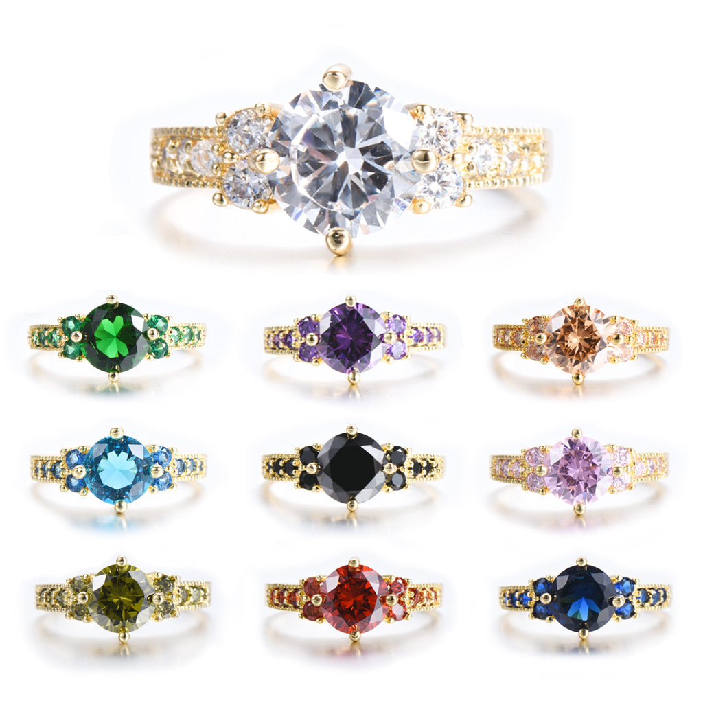 Damen Ring mit extravaganten Zirkonia-Einsätzen und funkelndem Rosenquarz Shop Nory