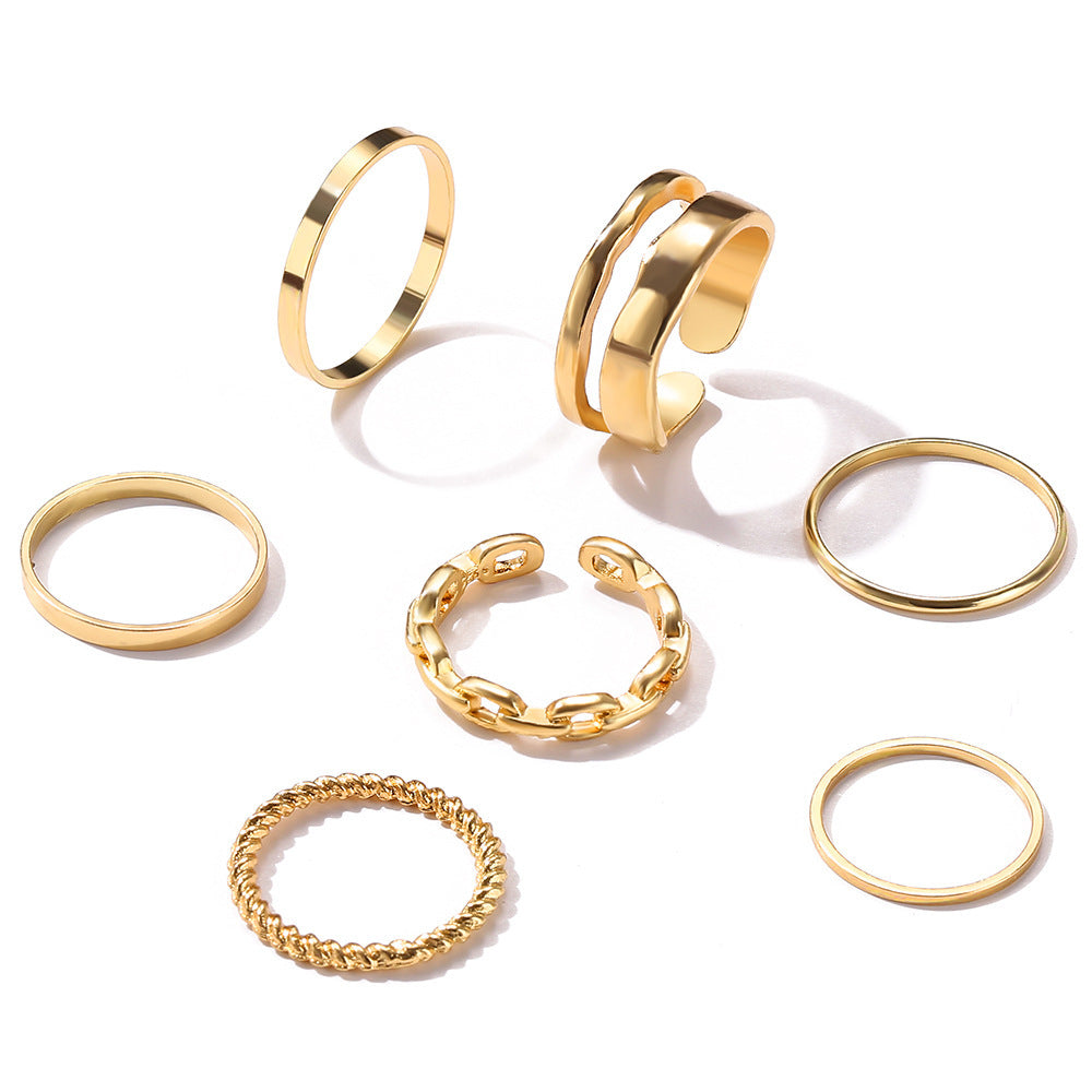Damen Schmuckring-Set mit modernen, geometrischen Designs Shop Nory