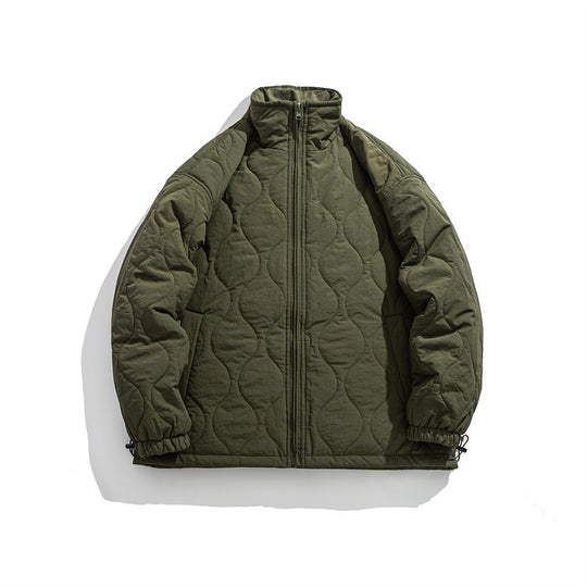 Unisex Boxy-Steppjacke im Military-Liner-Stil mit hohem Stehkragen und verstellbarem Saum Shop Nory