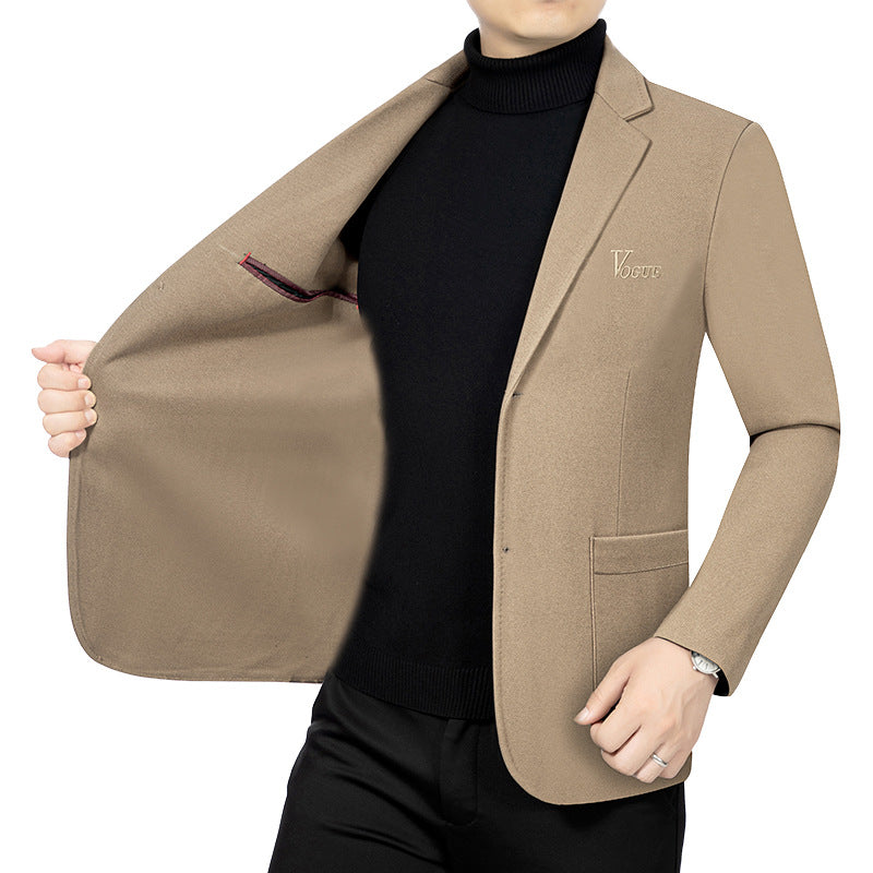 Herren Modernes Einreihiges City-Blazer mit aufgesetzten Taschen und leichter Halbfütterung Shop Nory