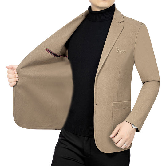 Herren Modernes Einreihiges City-Blazer mit aufgesetzten Taschen und leichter Halbfütterung Shop Nory