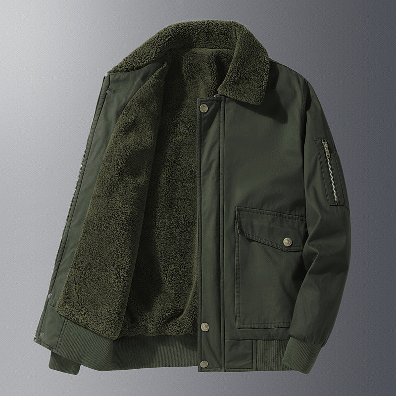 Herren Teddygefütterter Pilotenblouson im Worker‑Style mit Ärmeltasche und Pattentaschen Shop Nory