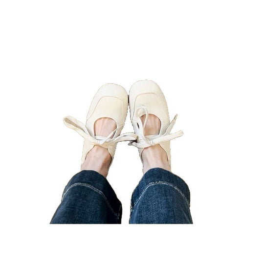Damen Bequeme Schnürer im Retro‑Ballerina‑Look mit verstecktem Keil und Komfortfußbett Shop Nory