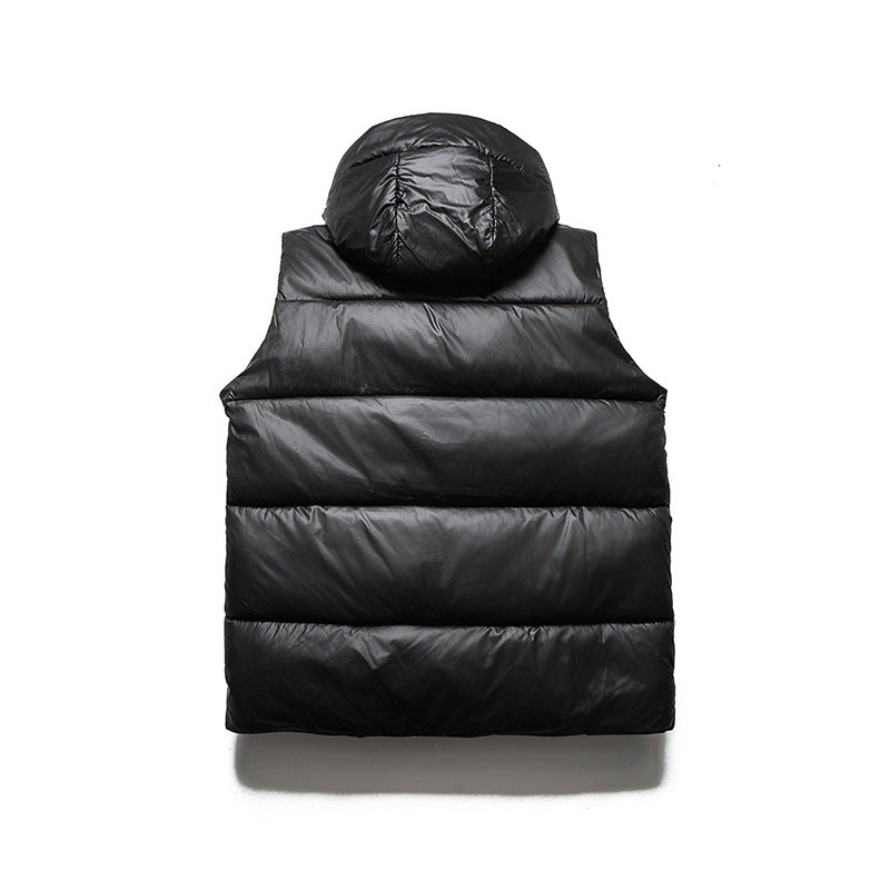 Herren Winddichte Kapuzen‑Steppweste mit ultraleichter Thermofaser, Reißverschlusstaschen und Kordelzug Shop Nory